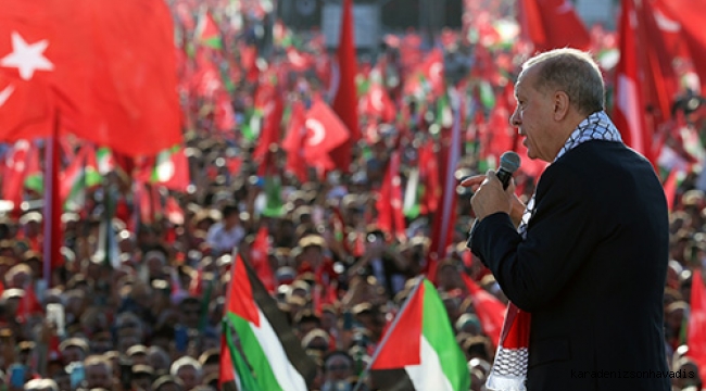 Cumhurbaşkanı Büyük Filistin mitinginde konuştu