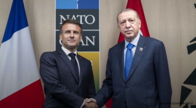 Cumhurbaşkanı Erdoğan, Fransız mevkidaşı Macron ile görüştü