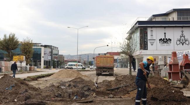 Kirişhane ve Cumhuriyet Caddelerinde altyapının ardından asfalt hazırlığı başladı