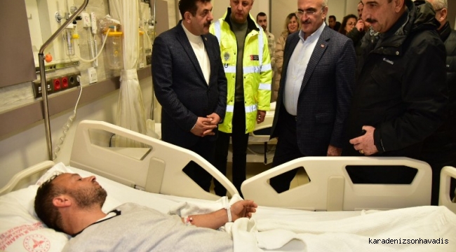 Bakan Yardımcısı Karaloğlu Heyelan Sonucu Yaralanan Vatandaşları ve Görevlileri Hastanede Ziyaret Etti