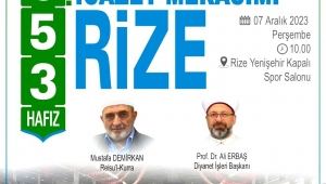 Rize'de yarın 653 hafız icazet alacak