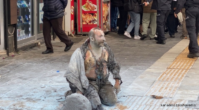 Tokat'ta satış yapılmasına izin verilmeyen seyyar satıcı kendini yaktı