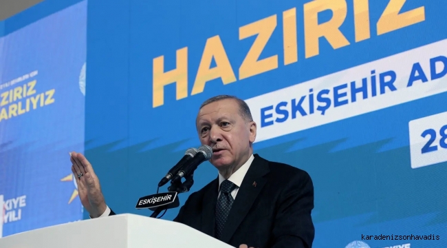 Cumhurbaşkanı Erdoğan, Eskişehir'de Aday Tanıtım Toplantısı'nda konuştu