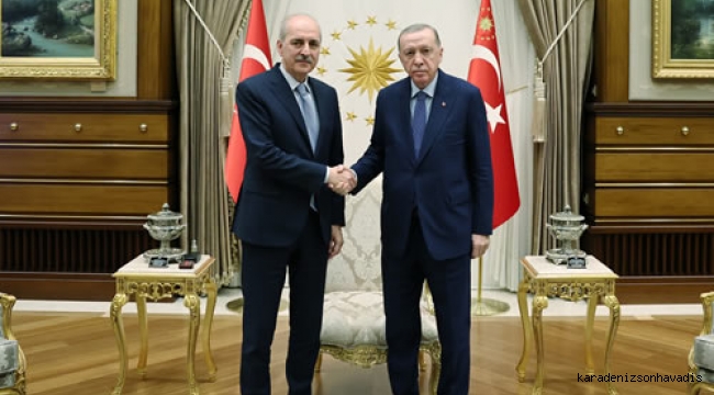 Cumhurbaşkanı Erdoğan, TBMM Başkanı Kurtulmuş'u kabul etti