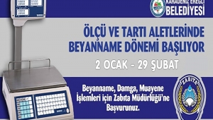 ÖLÇÜ VE TARTI ALETLERİNDE BEYANNAME DÖNEMİ BAŞLADI