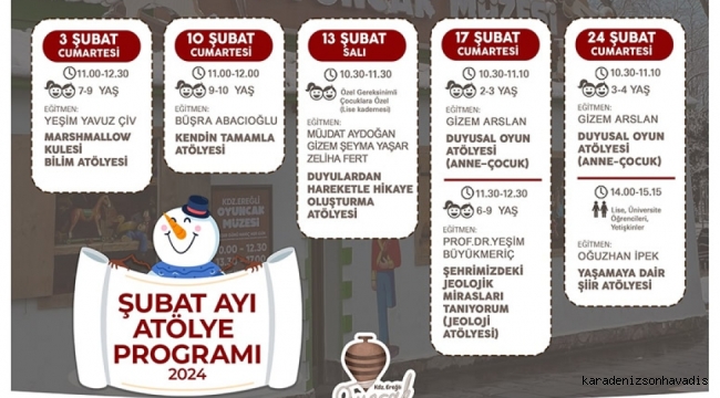 Oyuncak Müzesi, şubat ayı programı