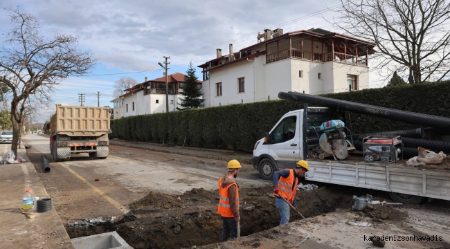 Sapanca’nın yeni yağmursuyu hattında çalışmalarını tamamladı