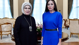 Emine Erdoğan, Azerbaycan Cumhurbaşkanı’nın eşi Mihriban Aliyeva ile görüştü