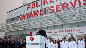 Cumhurbaşkanı Erdoğan, Antalya Şehir Hastanesi ve Bağlantı Yolları Açılış Töreni'ne katılarak bir konuşma yaptı.