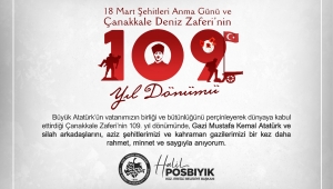 Kdz. Ereğli Belediye Başkanı Halil Posbıyık'ın 18 Mart Şehitleri Anma Günü ve Çanakkale Deniz Zaferi mesajı