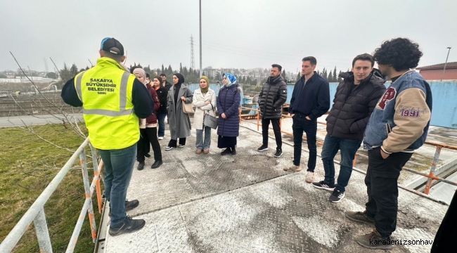 SAÜ Tıp öğrencileri Büyükşehir’in atık ve içme suyu tesislerini ziyaret etti