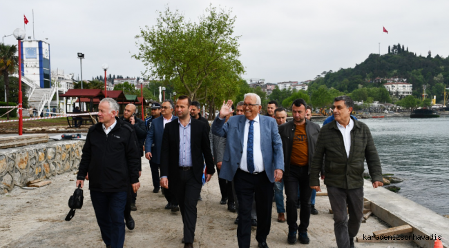 Başkan Posbıyık, sahildeki çalışmaları denetledi