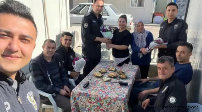 Kavga ihbarına giden polise pastalı sürpriz
