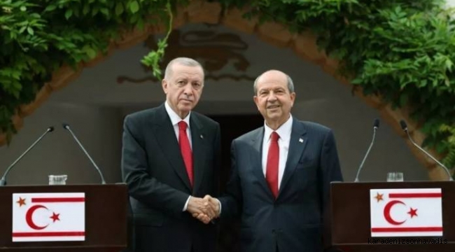 KKTC Cumhurbaşkanı Tatar ve Cumhurbaşkanı Erdoğan bayramlaştı
