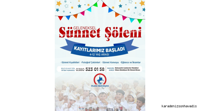 Sünnet şöleni için hazırlıklar başladı