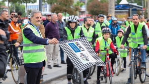 Trafik Haftası’nda pedallar şehrin merkezinde döndü