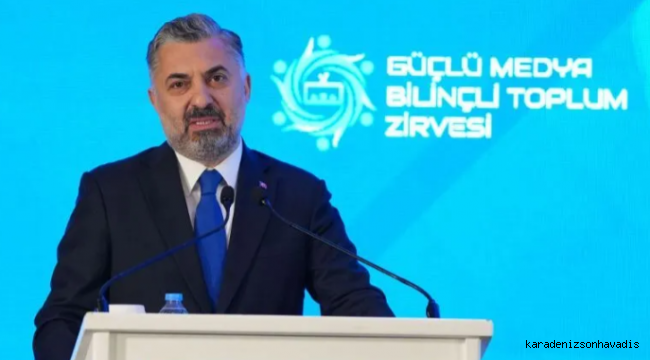 RTÜK Başkanı Ebubekir Şahin, zirvenin açılışında konuştu