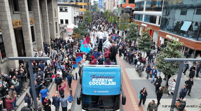TRABZON, ŞAMPİYONLARI BAĞRINA BASTI