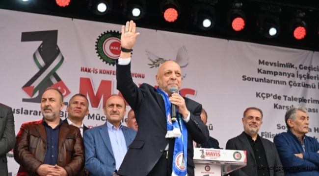 1 MAYIS RİZE'DE 81 İLDEN GELEN BİNLERCE İŞÇİNİN KATILIMIYLA GÖRKEMLİ BİR ŞEKİLDE KUTLANDI