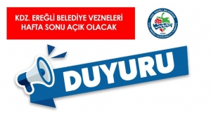 Belediye Vezneleri Hafta Sonu Açık Olacak