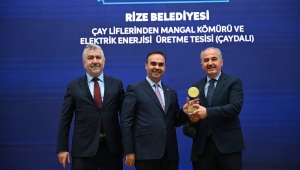 RİZE BELEDİYESİ ÇAY LİFİNDEN MANGAL KÖMÜRÜ VE ENERJİ ÜRETİM TESİSİ’NE BAKANLIKTAN ÖDÜL