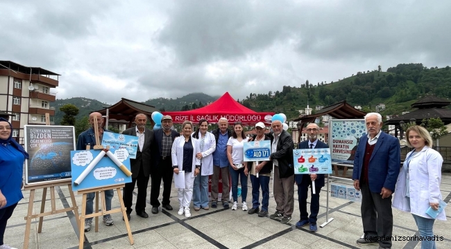 Rize'de “Dünya Tütünsüz Günü” etkinliklerle kutlandı