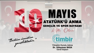 TİMBİR'den 19 Mayıs mesajı