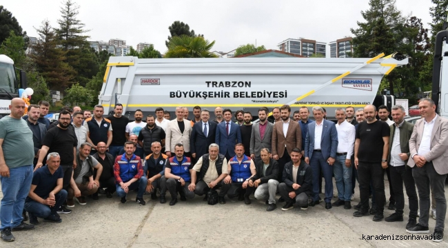 TRABZON BÜYÜKŞEHİR BELEDİYESİ 15 YENİ ARACI FİLOSUNA KATTI