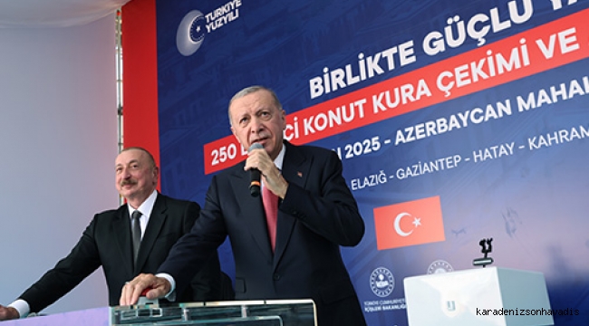 Cumhurbaşkanı Erdoğan: Hükümet olarak en kısa sürede asrın felaketinin açtığı yaraları sarmanın derdindeyiz