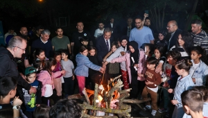 Kamp ateşini Başkan Yusuf Alemdar yaktı