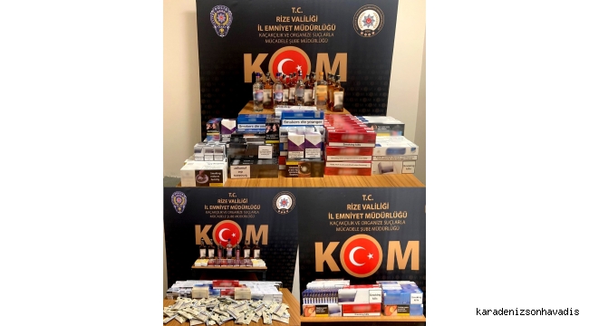 RİZE EMNİYETİ KAÇAKÇILARA NEFES ALDIRMIYOR