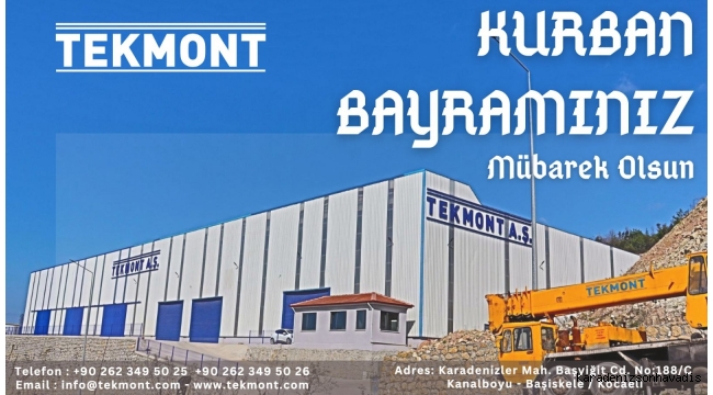 TEKMONT '' KURBAN BAYRAMINIZ MÜBAREK OLSUN ''