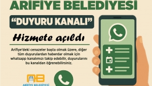 Arifiye Belediyesinin Whatsapp Duyuru Kanalı Hizmete Girdi