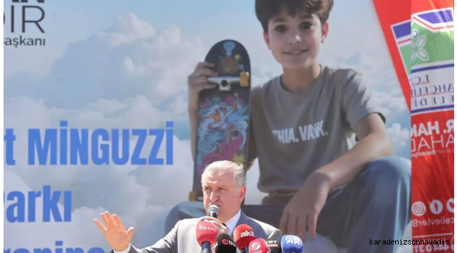 Mattia Ahmet Minguzzi Skate Parkı'nın açılışını Bakan Osman Aşkın BAK yaptı