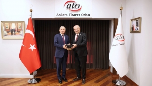Moldova Büyükelçisi Veda İçin ATO Başkanı Baran'ı Ziyaret Etti