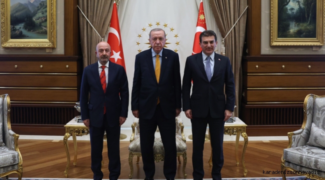 Cumhurbaşkanı Erdoğan, OYAK Yönetim Kurulu Başkanı Aksakallı ve Genel Müdür Yalçıntaş'ı kabul etti