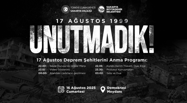 Depremin 26. yılı Demokrasi Meydanı’nda anılacak