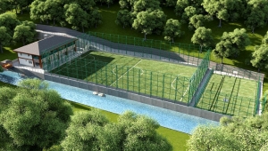 Hemşin'e modern futbol sahası