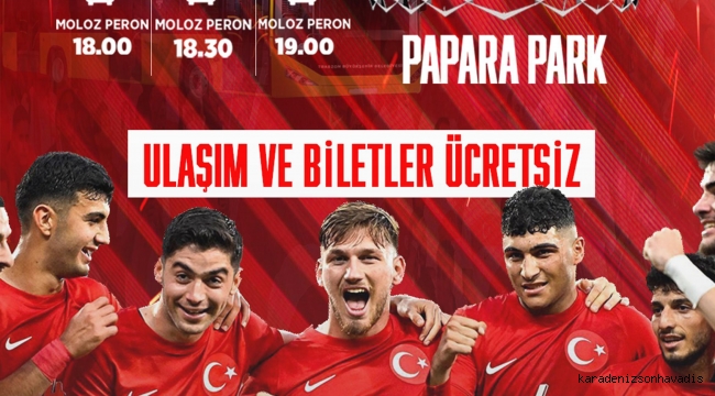BÜYÜKŞEHİR, MİLLİ MAÇA ÜCRETSİZ TAŞIYACAK