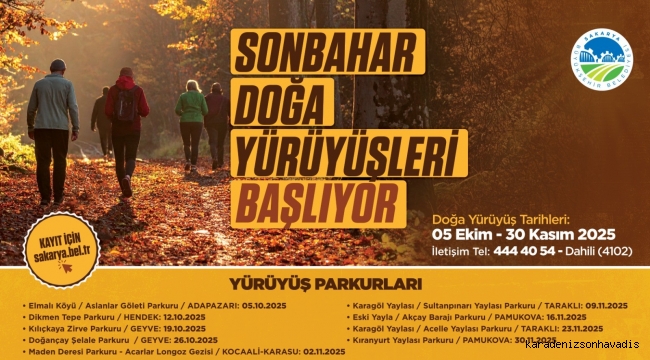 Doğa tutkunları Büyükşehir’le yürüyüşlere başlıyor