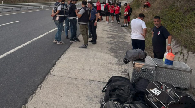 Düzcespor kafilesi ölümden döndü