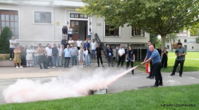 İtfaiyeden yangın anında doğru müdahale eğitimi