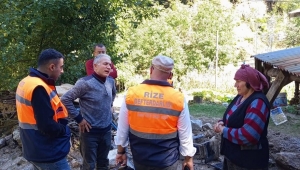 Rize Defterdarlığı sel zarar tespiti çalışmalarına devam ediyor