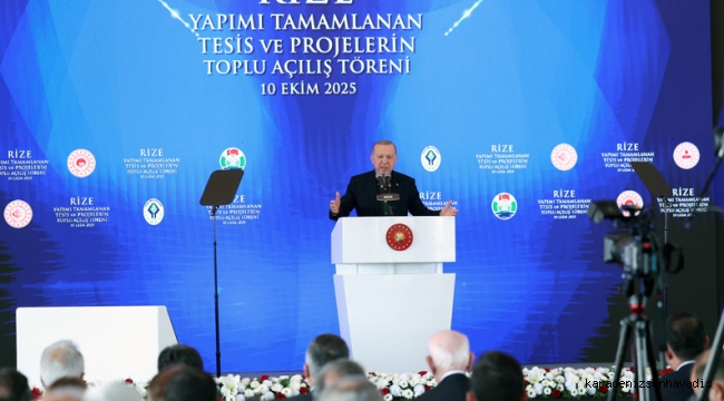 Cumhurbaşkanı Erdoğan, Rize'de Toplu Açılış Töreni'nde konuştu