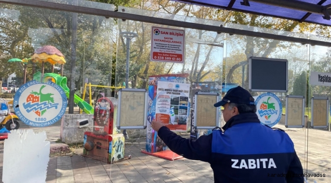 Kdz. Ereğli'de İzinsiz Afişler Kaldırıldı