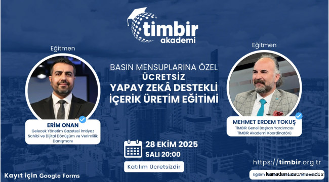 TİMBİR Akademi'den Ücretsiz Yapay Zekâ İçerik Üretim Eğitimi