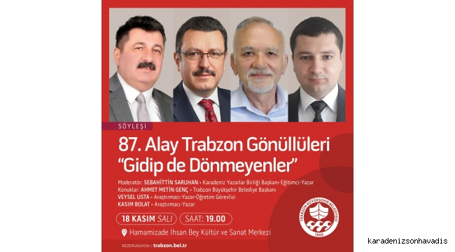 TRABZON’DA KASIM AYI KÜLTÜR VE SANATLA DOLU GEÇECEK