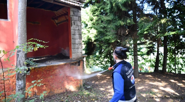 TRABZON’DA TARIM ZARARLISINA KARŞI YOĞUN İLAÇLAMA