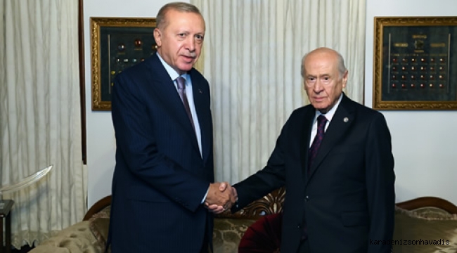 Cumhurbaşkanı Erdoğan, MHP Genel Başkanı Bahçeli ile bir araya geldi