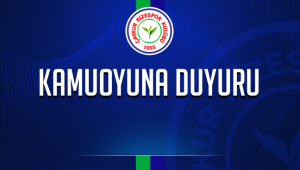 Kamuoyuna duyuru;